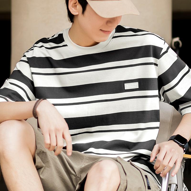 Loose Fit Striped T-shirt – The Korean Fashion
