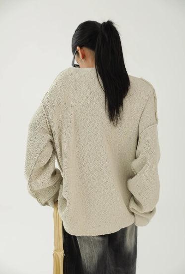 Oversized V-Neck Sweatshirt