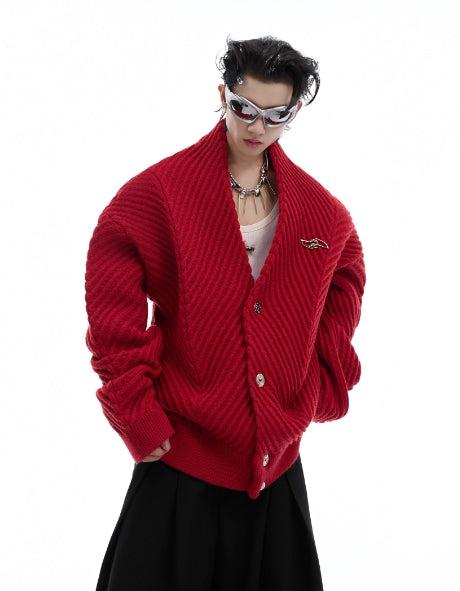 Knit V-Neck Buttons Cardigan-The Korean Fashion