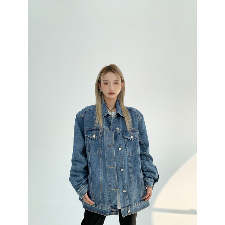 Denim Oversized Jacket-The Korean Fashion