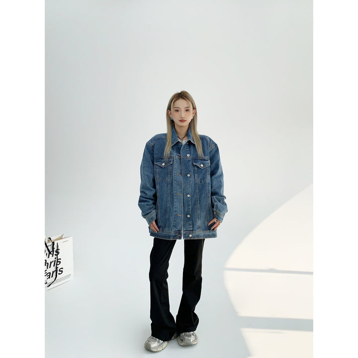 Denim Oversized Jacket-The Korean Fashion