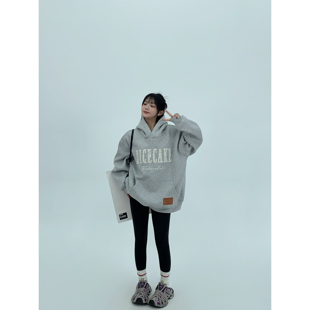 Front Pocket Design Oversized Hoodie-The Korean Fashion