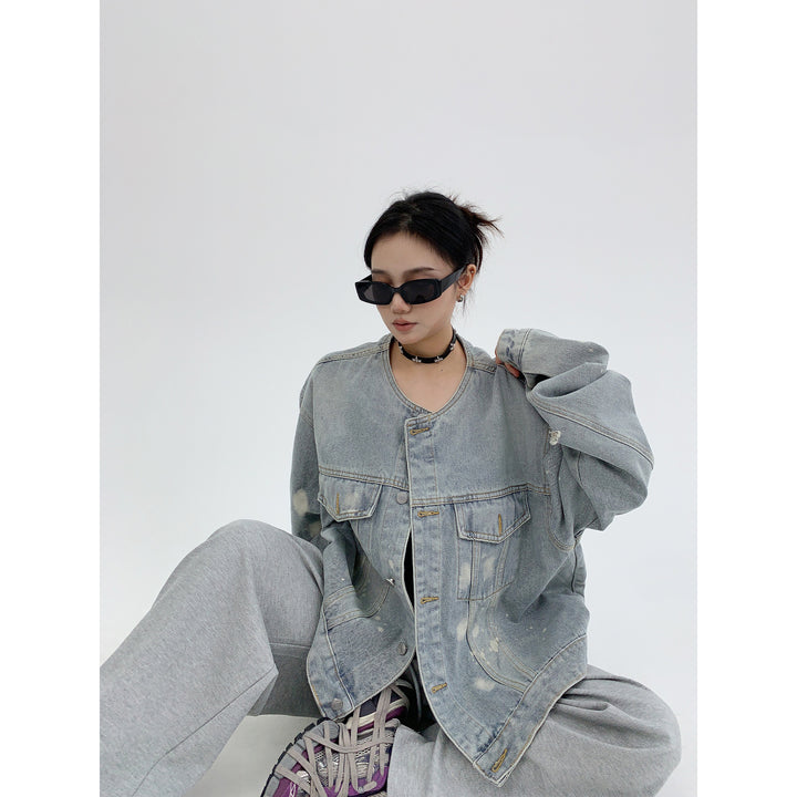 Letter Embroidery Denim Jacket