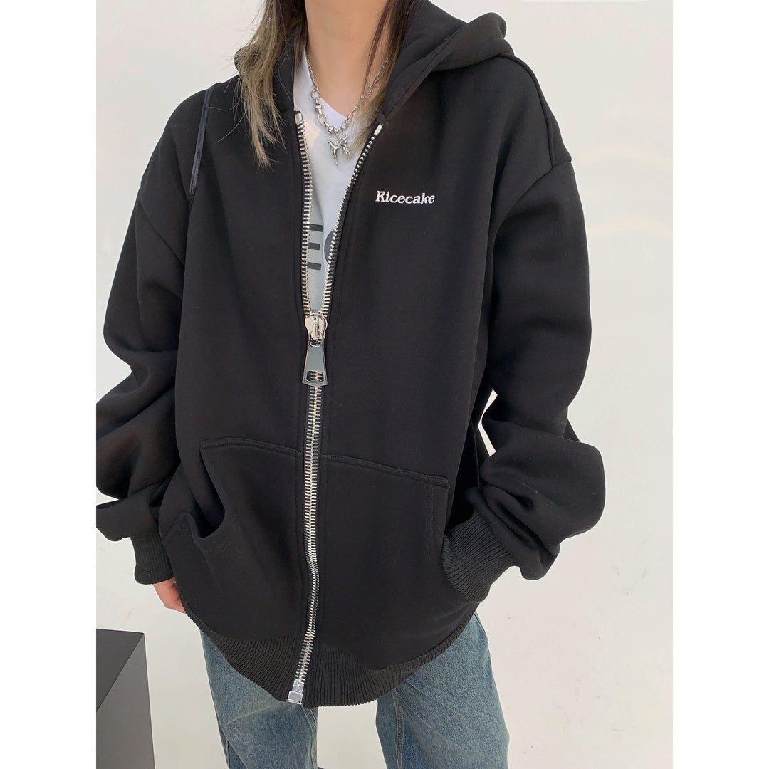 Hooded Zip-Up Women's Coat-The Korean Fashion