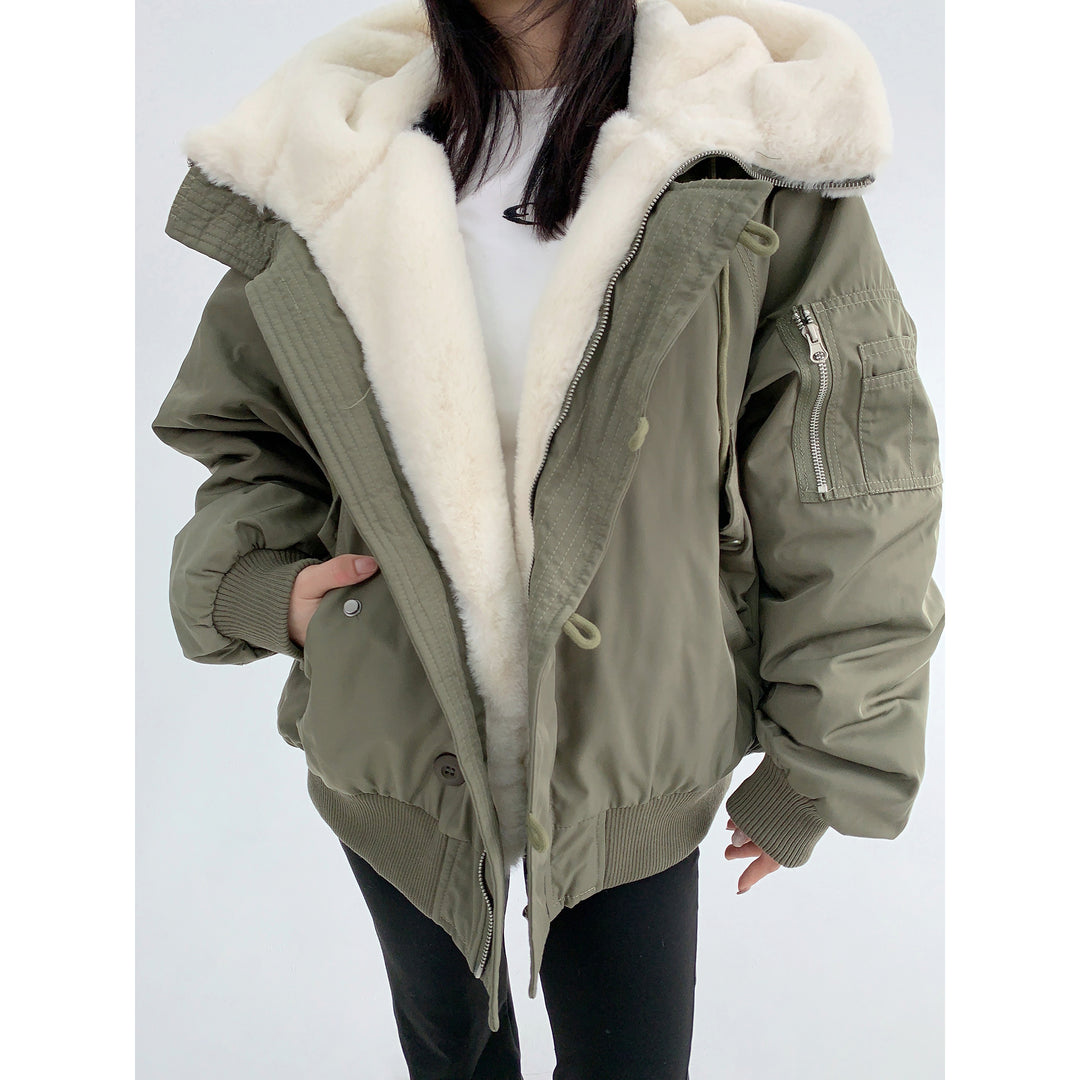 Fur Lining Hooded Jacket