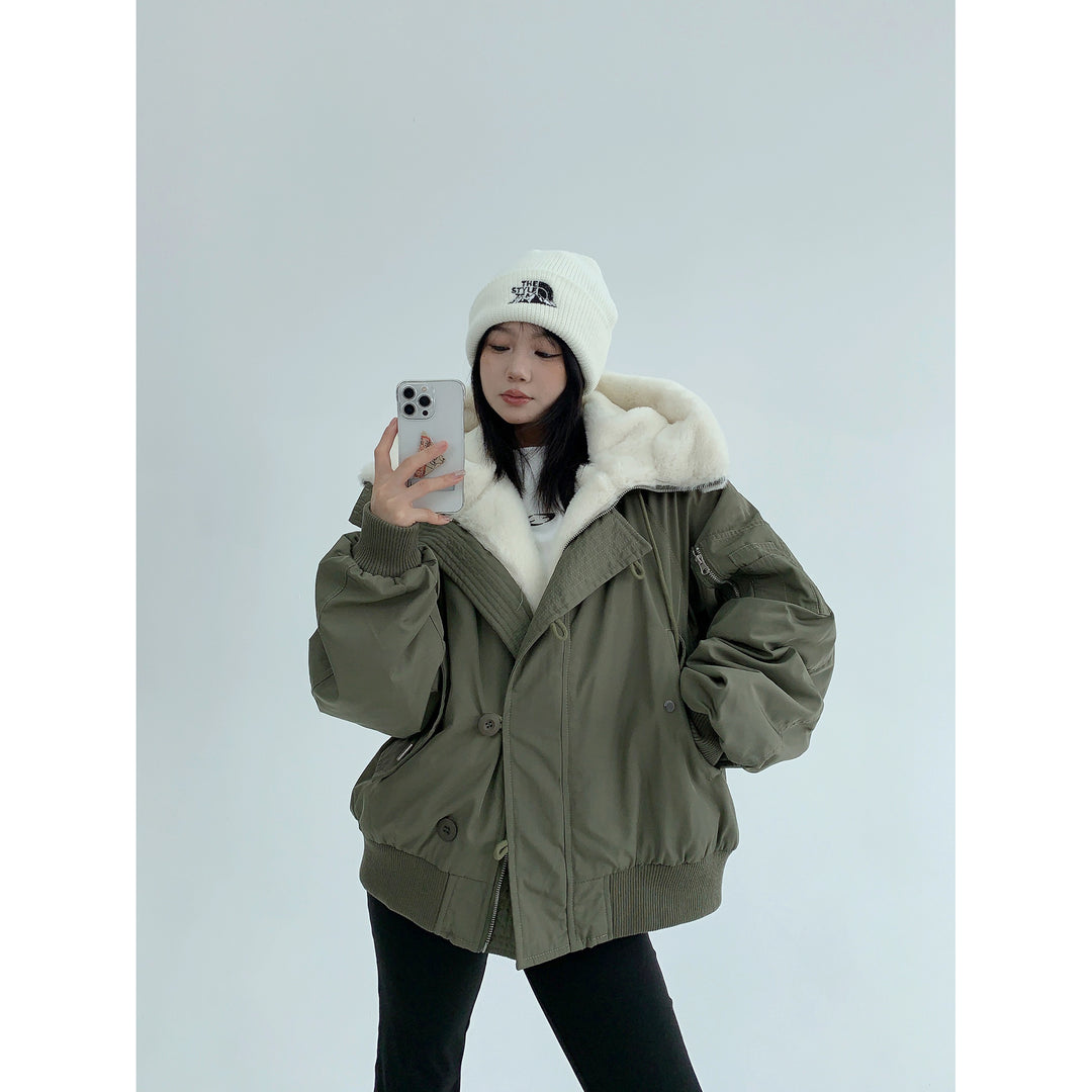 Casual Hooded Winter Jacket-The Korean Fashion