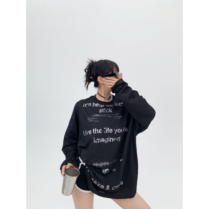 Long Sleeve Graphic Turtleneck Top