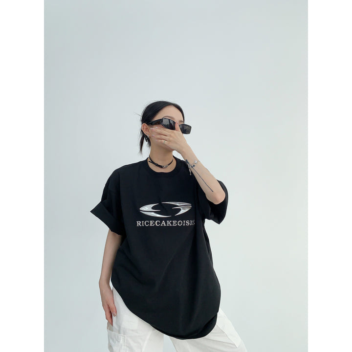 Silver Logo Oversized short-sleeve T-shirt