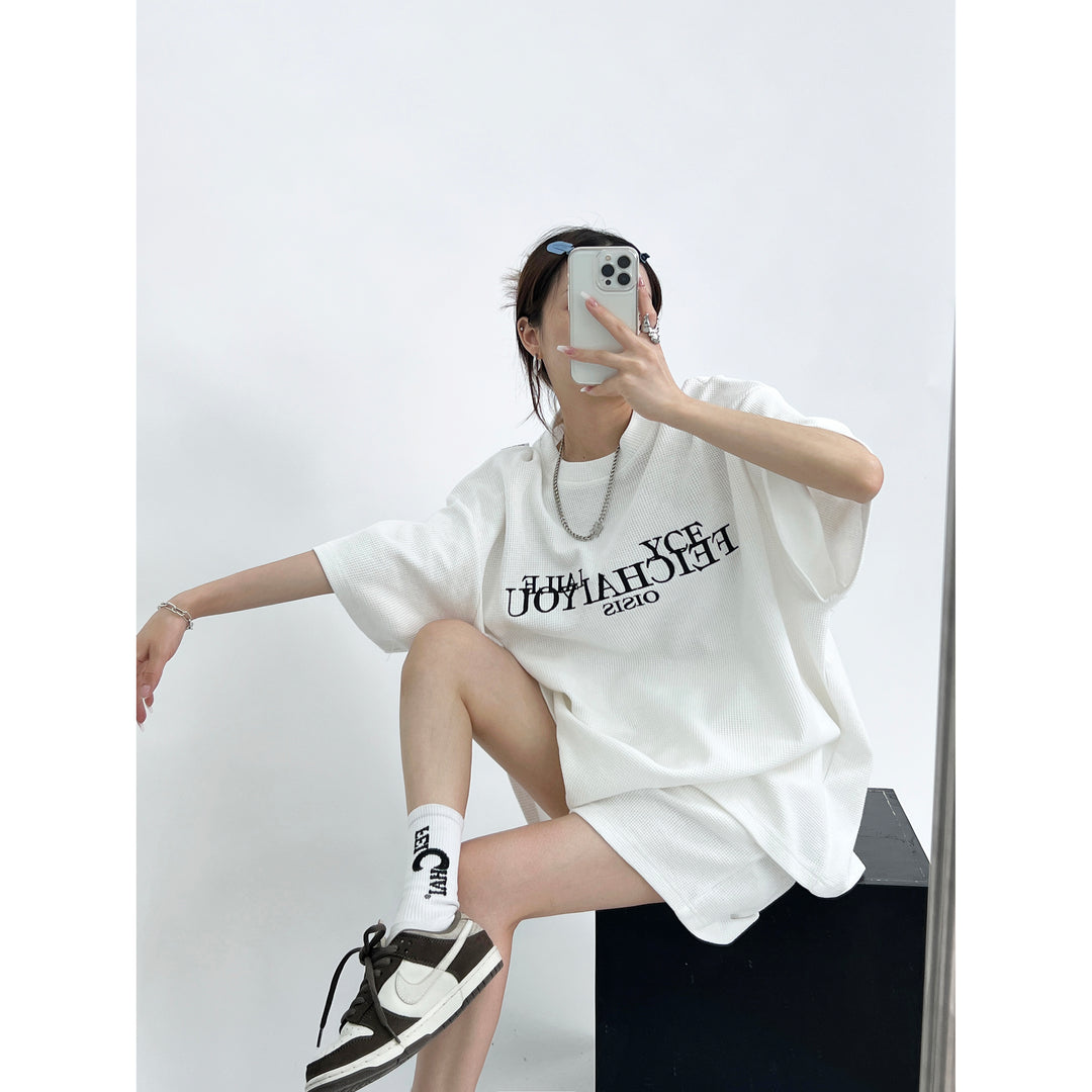 Oversized Turtleneck and Shorts Set-The Korean Fashion