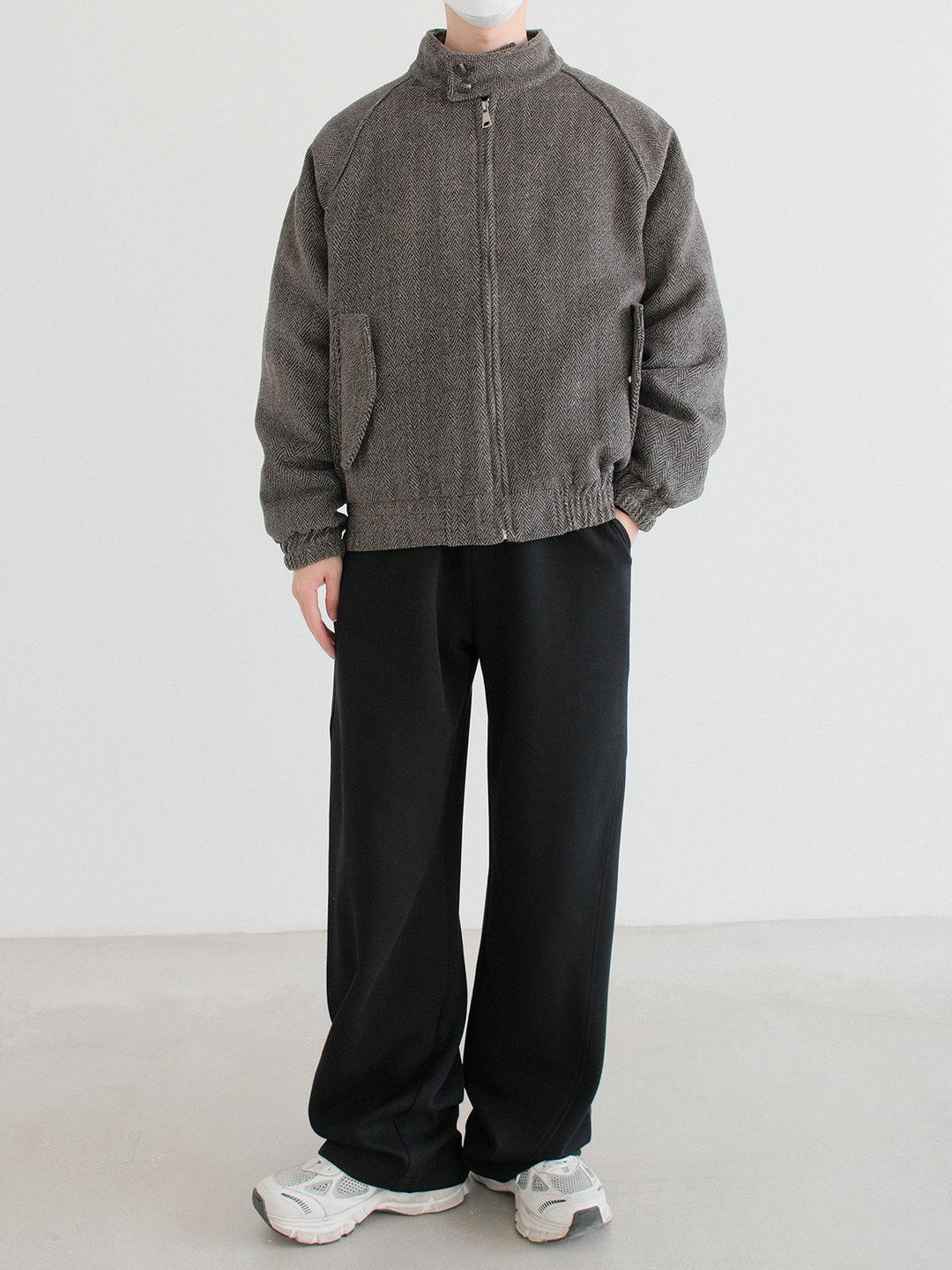 Wide-Leg Scimitar Sweatpants-The Korean Fashion