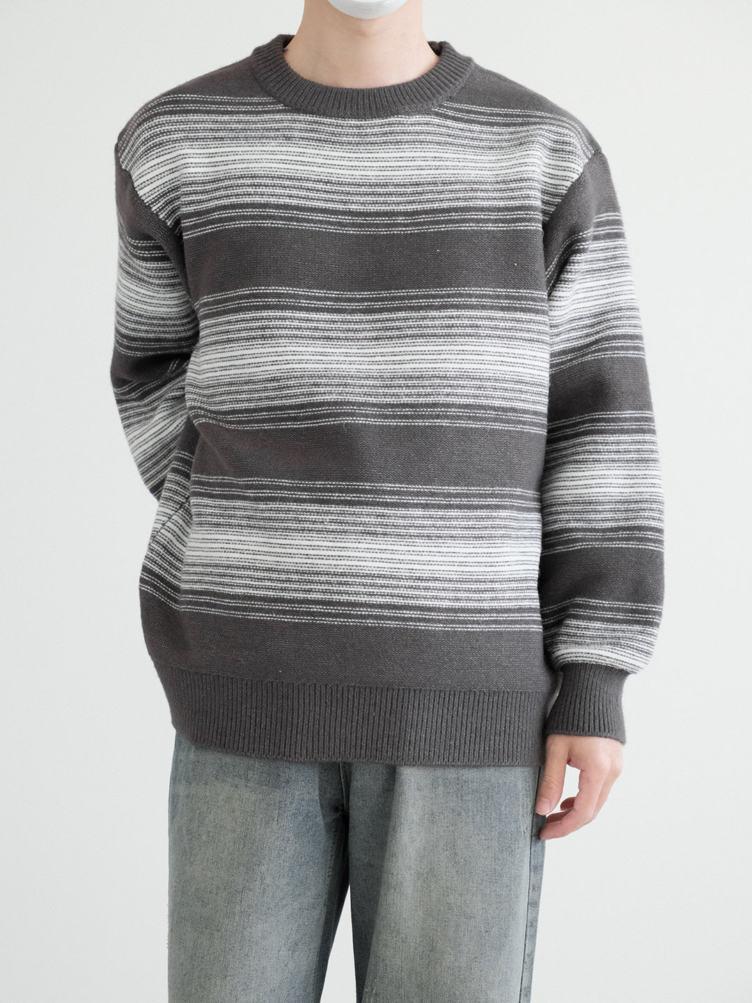 Round Neck Striped Sweater Knitwear