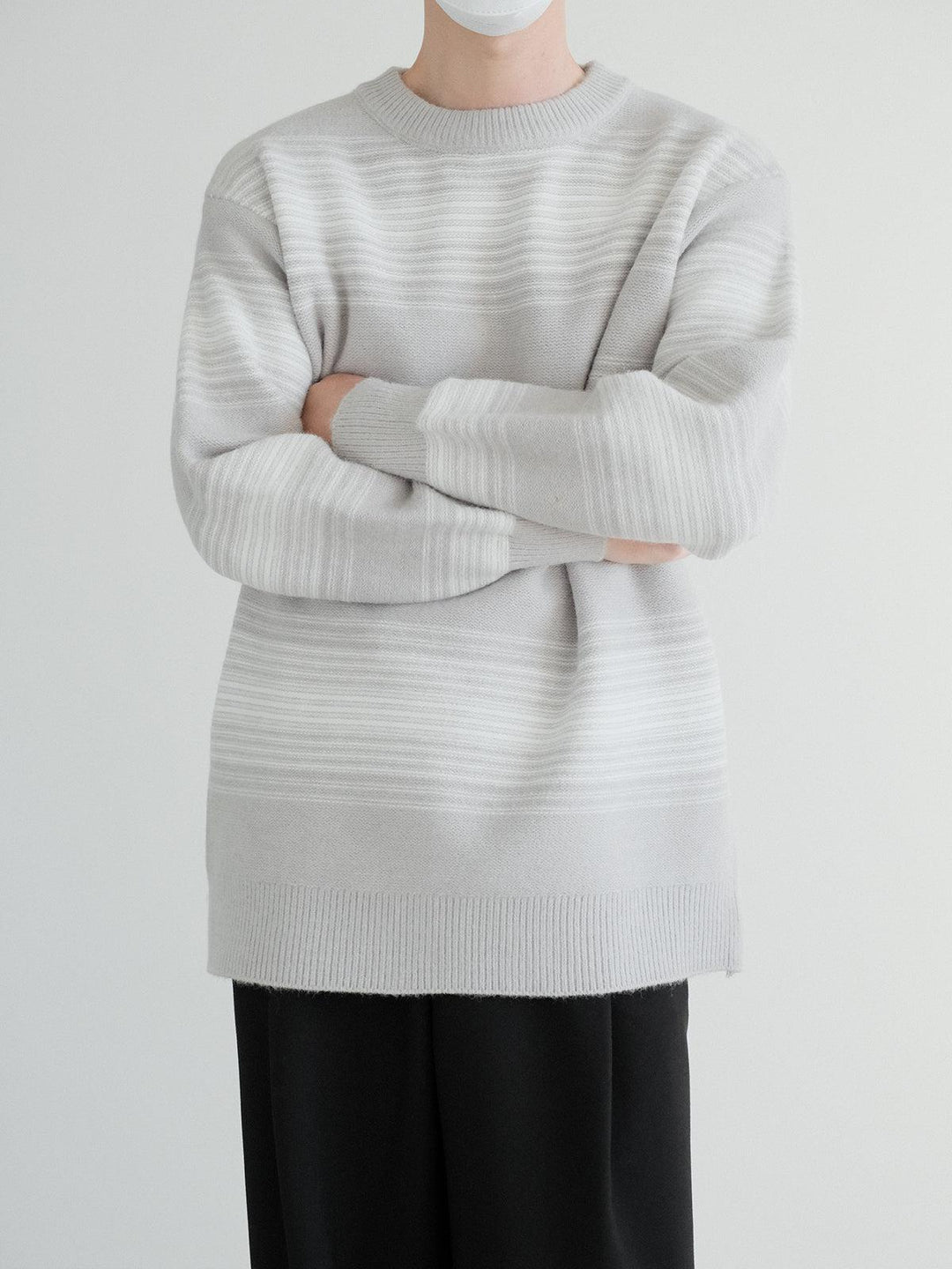 Round Neck Striped Sweater Knitwear