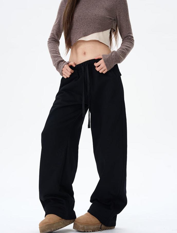 Casual Drawstring Sweatpants-The Korean Fashion