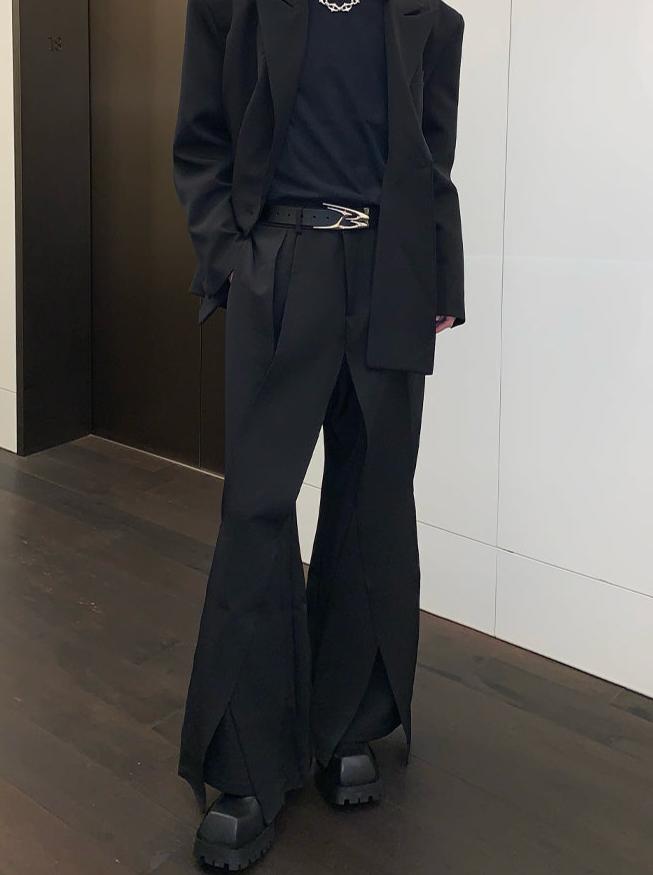 Slit Design Irregular Silhouette Suit-The Korean Fashion