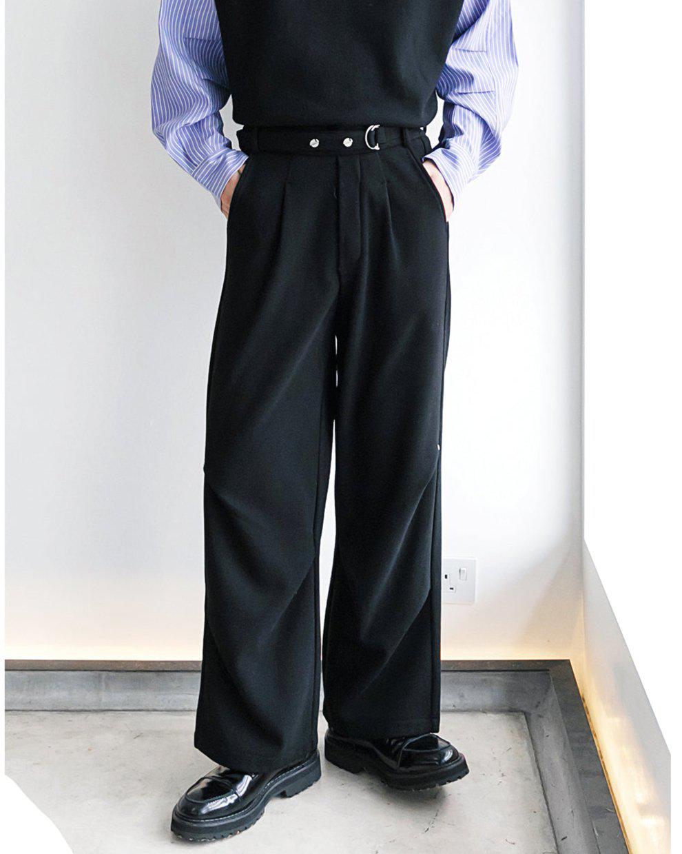 Straight-Leg Velvet Casual Pants-The Korean Fashion