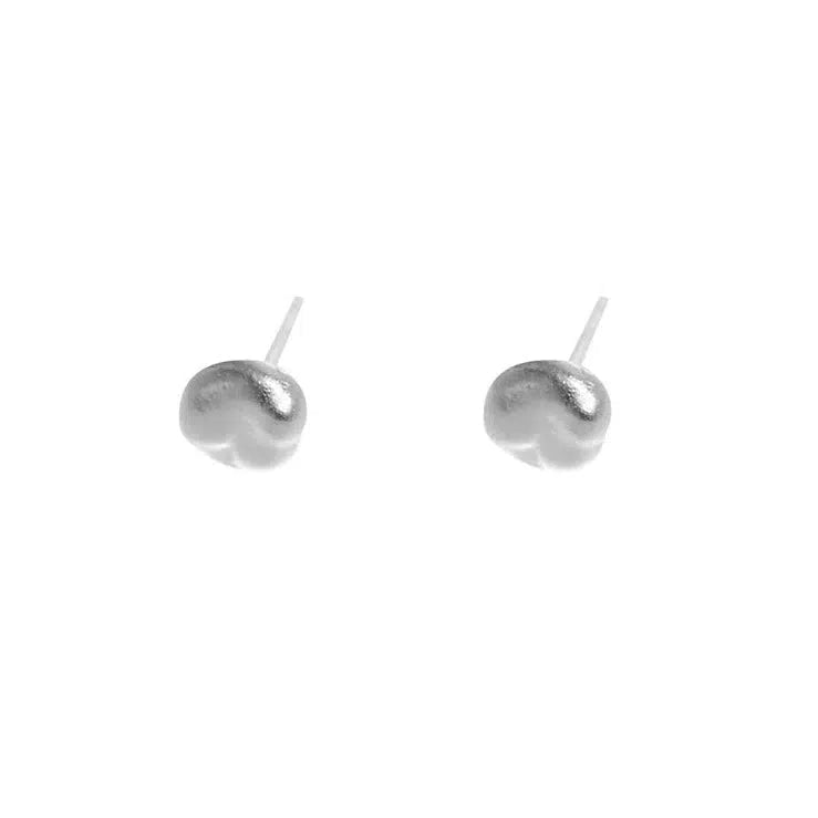 925 Sterling Silver Geometric Round Earrings