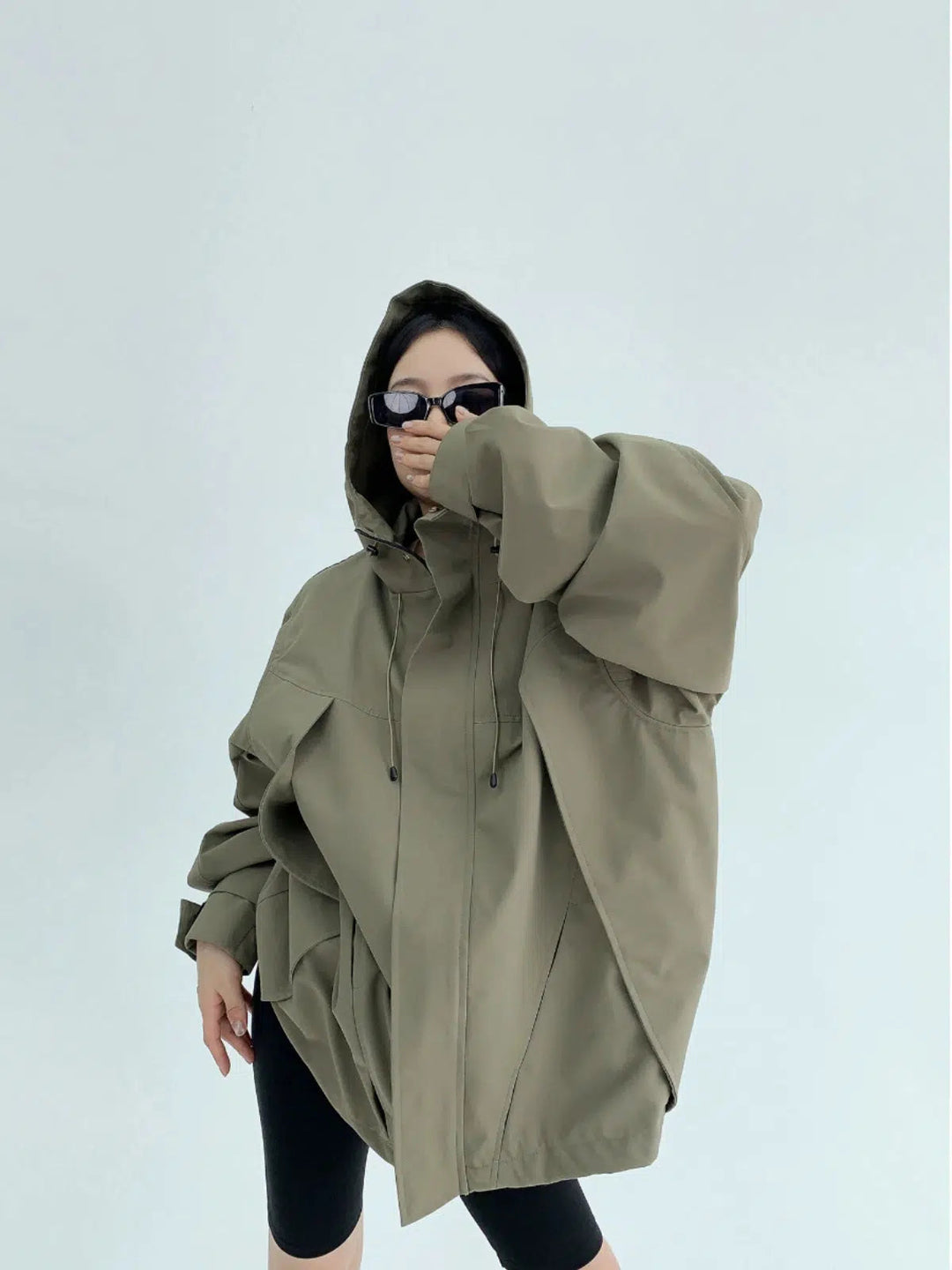 Adjustable Cuffs Versatile Hooded Coat