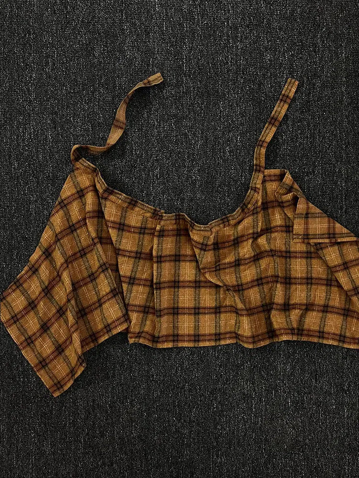 Adjustable Plaid Waist Belt