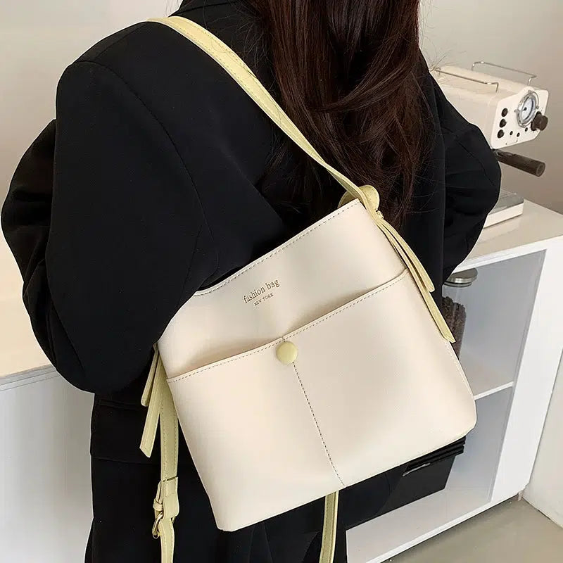 Adjustable Strap Bucket Shaped Bag