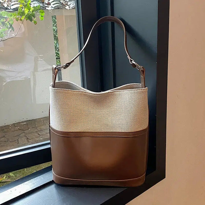 Adjustable Strap Bucket Shaped Bag