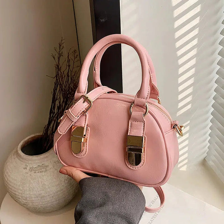 Adjustable Strap Mini Satchel Handbag