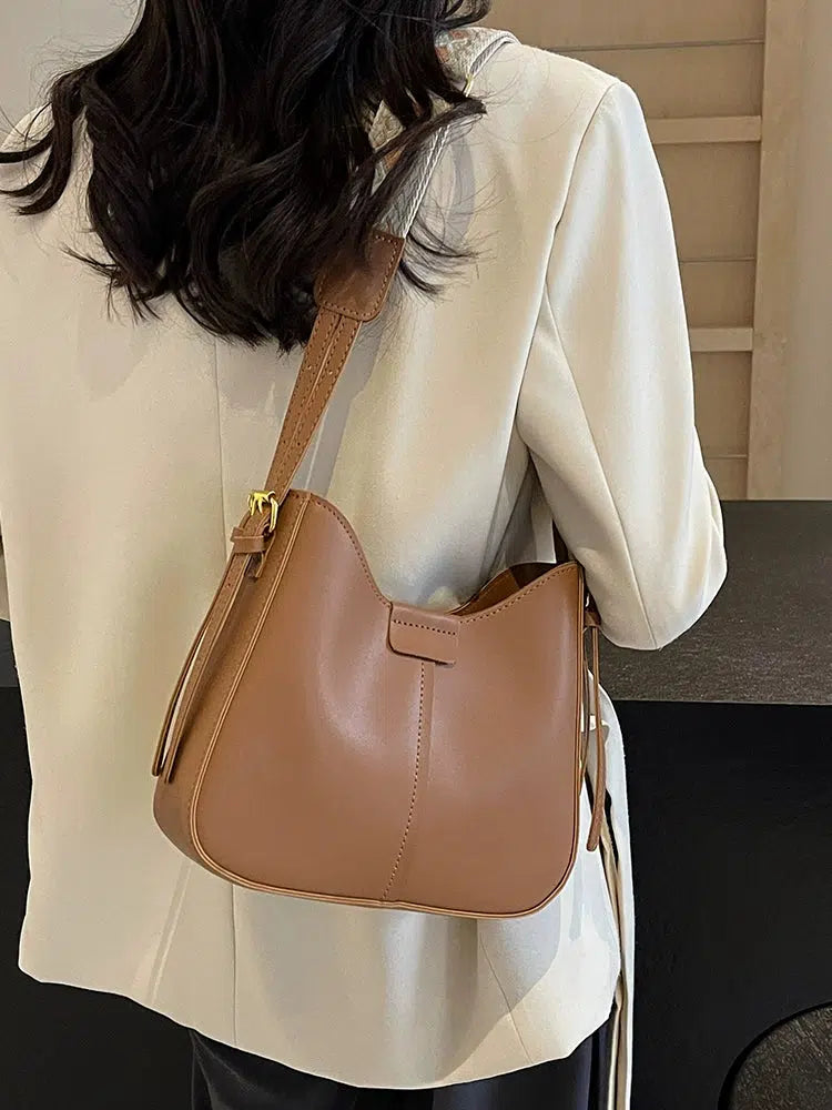 Adjustable Strap Shoulder Leather Bag