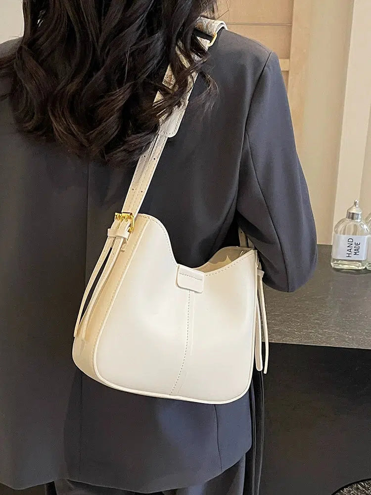 Adjustable Strap Shoulder Leather Bag