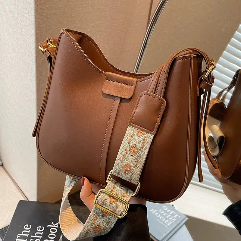 Adjustable Strap Shoulder Leather Bag