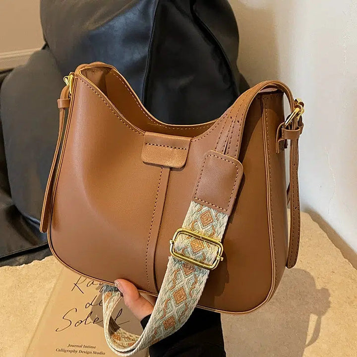 Adjustable Strap Shoulder Leather Bag