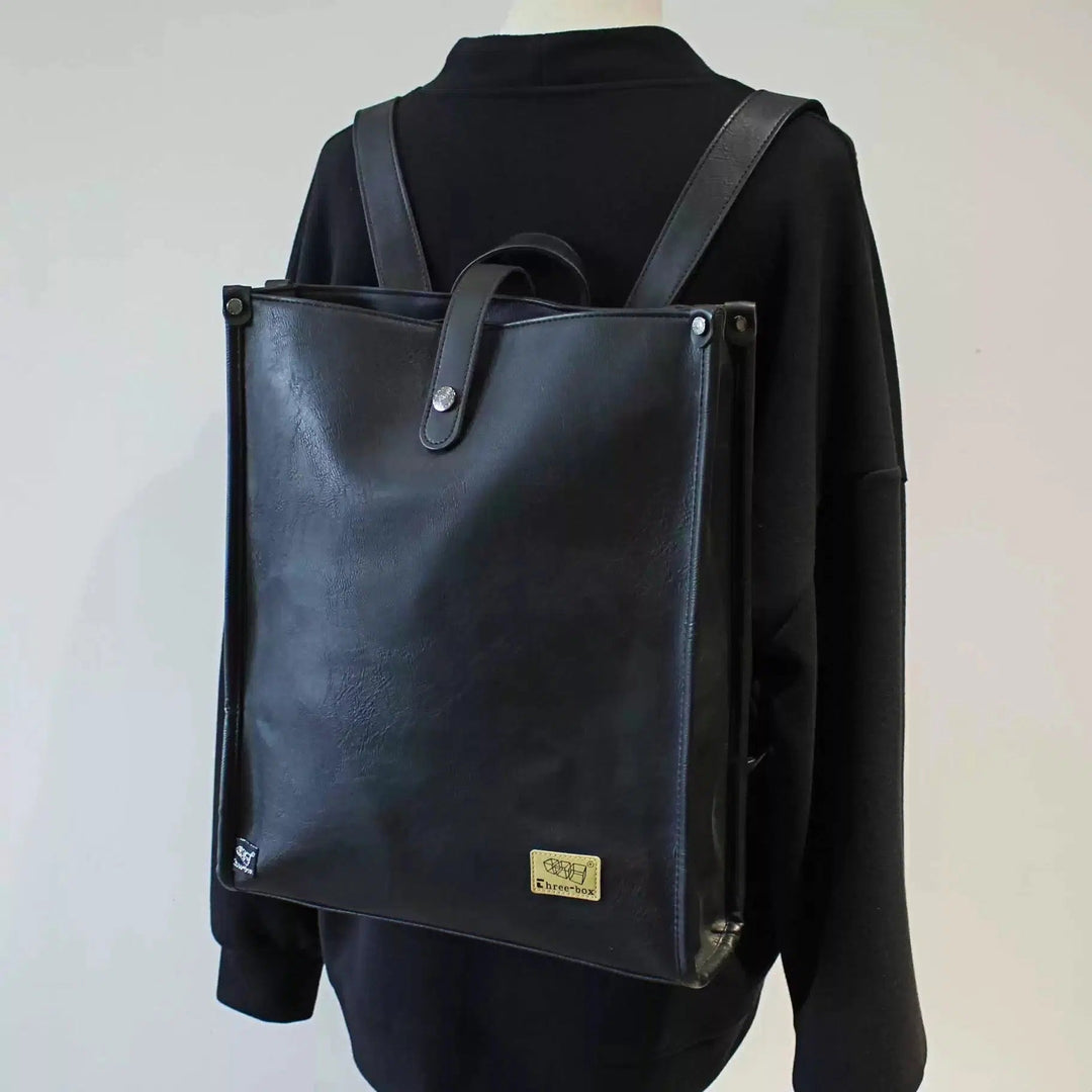 Adjustable Straps Modern Leather Backpack