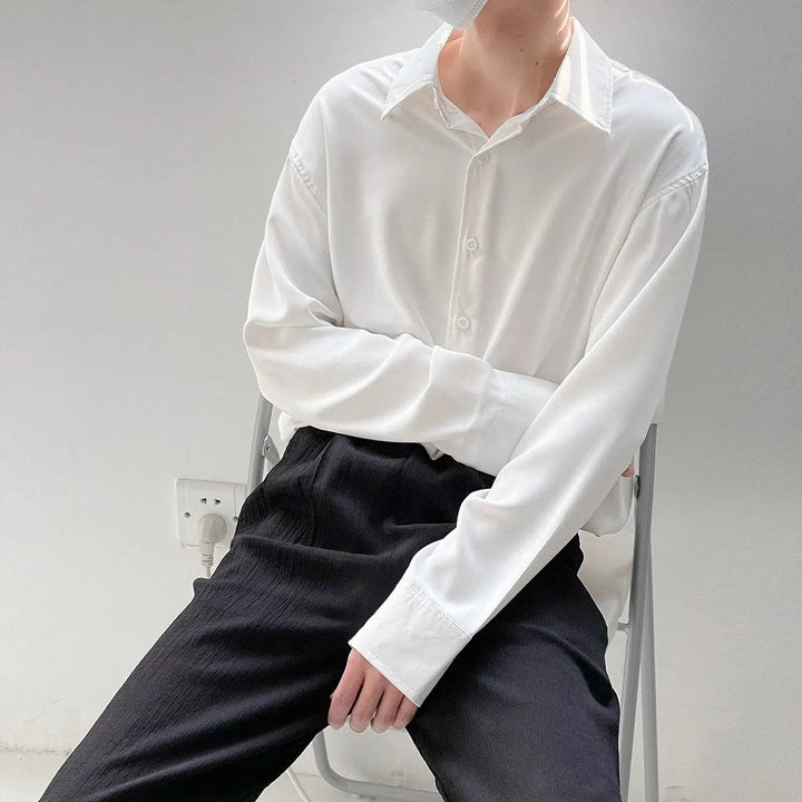 Anti-Wrinkle Basic Drapey Shirt