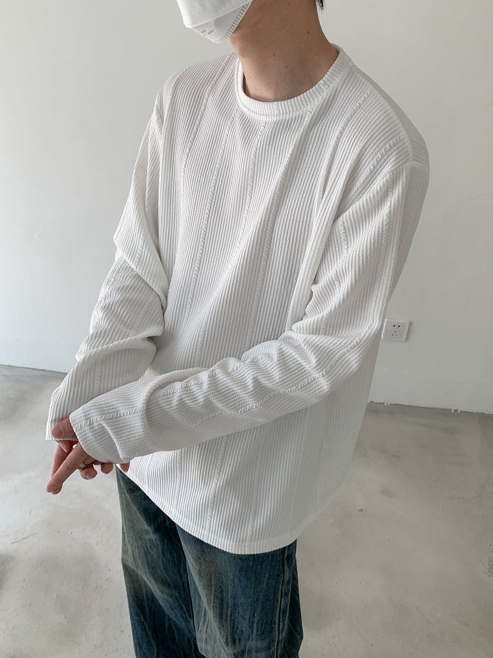 Anti-Wrinkle Striped Pullover