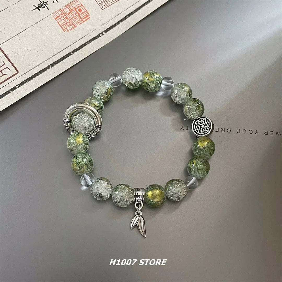 Asian Style Glass Beads Bracelet