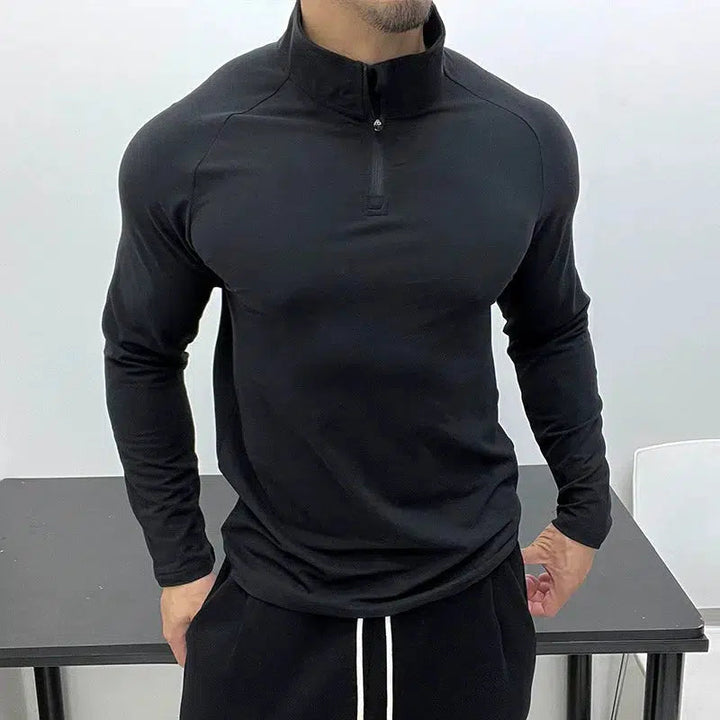 Athletic Quarter-Zip Collar Slim Shirt