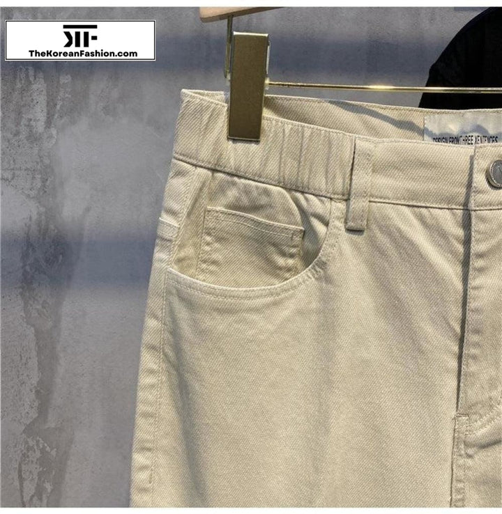 Autumn Cotton Elastic Waist Casual Pants