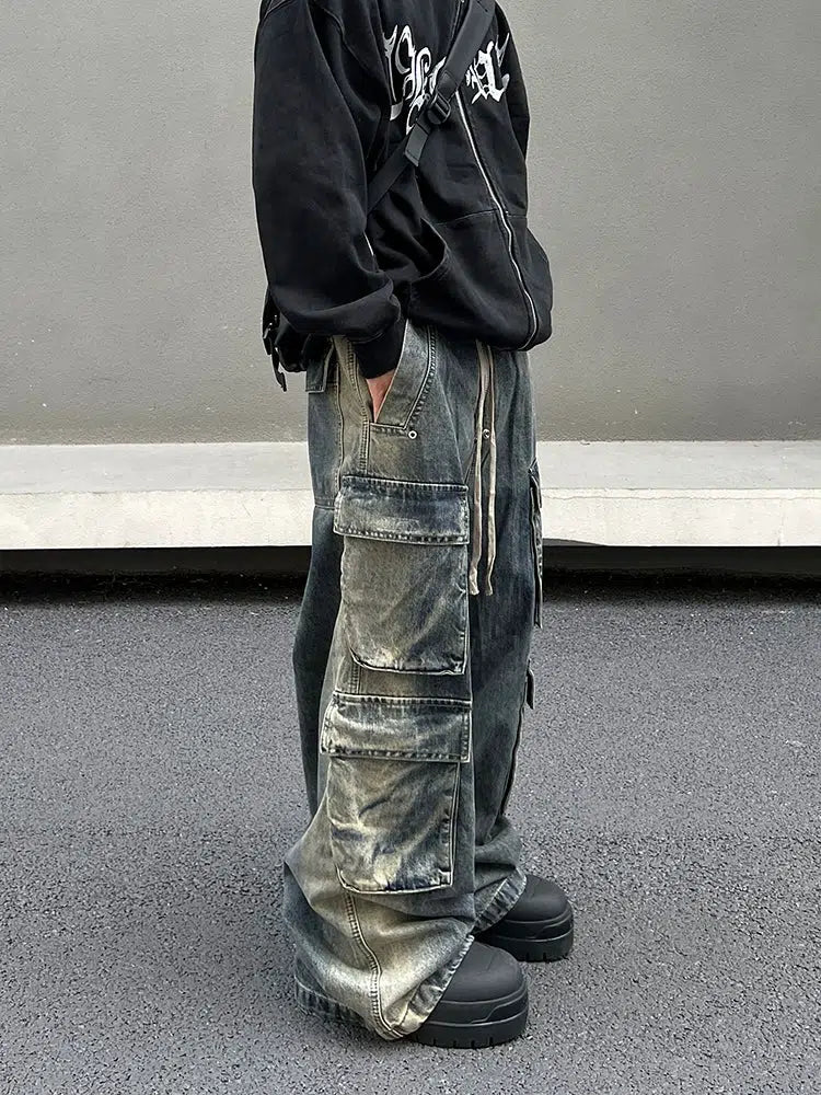 Baggy Cargo Denim Pants