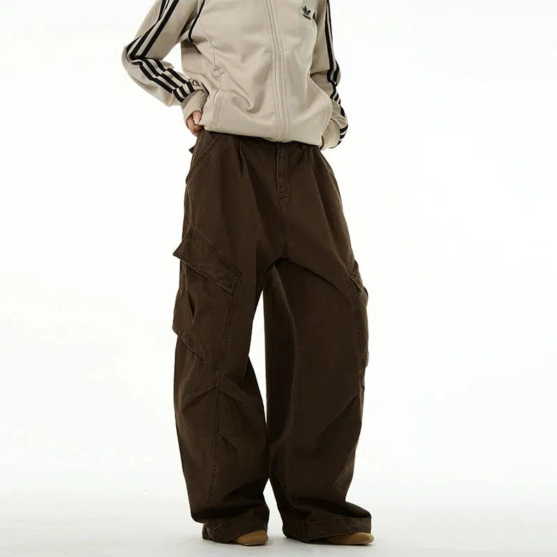 Baggy Straight-leg Cargo Pants