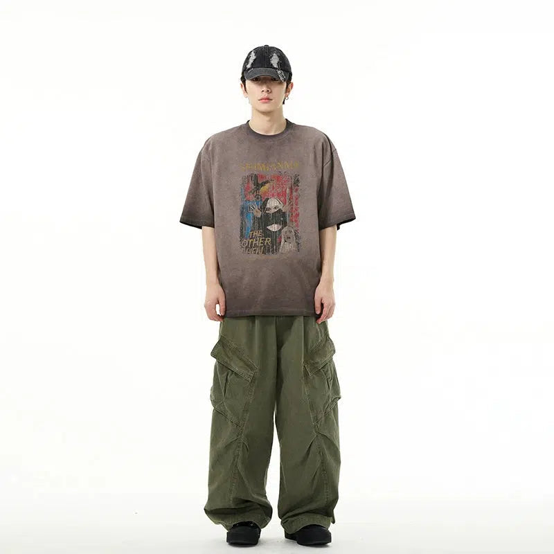 Baggy Straight-leg Cargo Pants