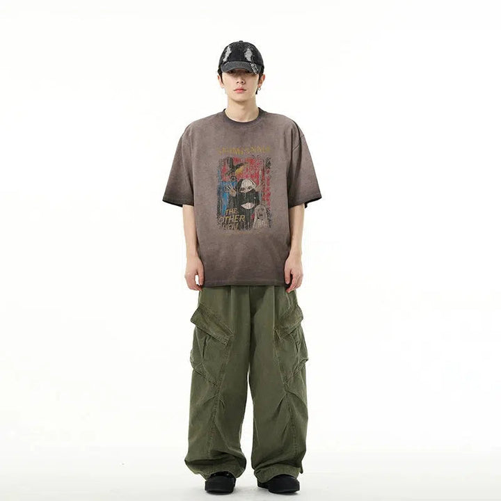 Baggy Straight-leg Cargo Pants