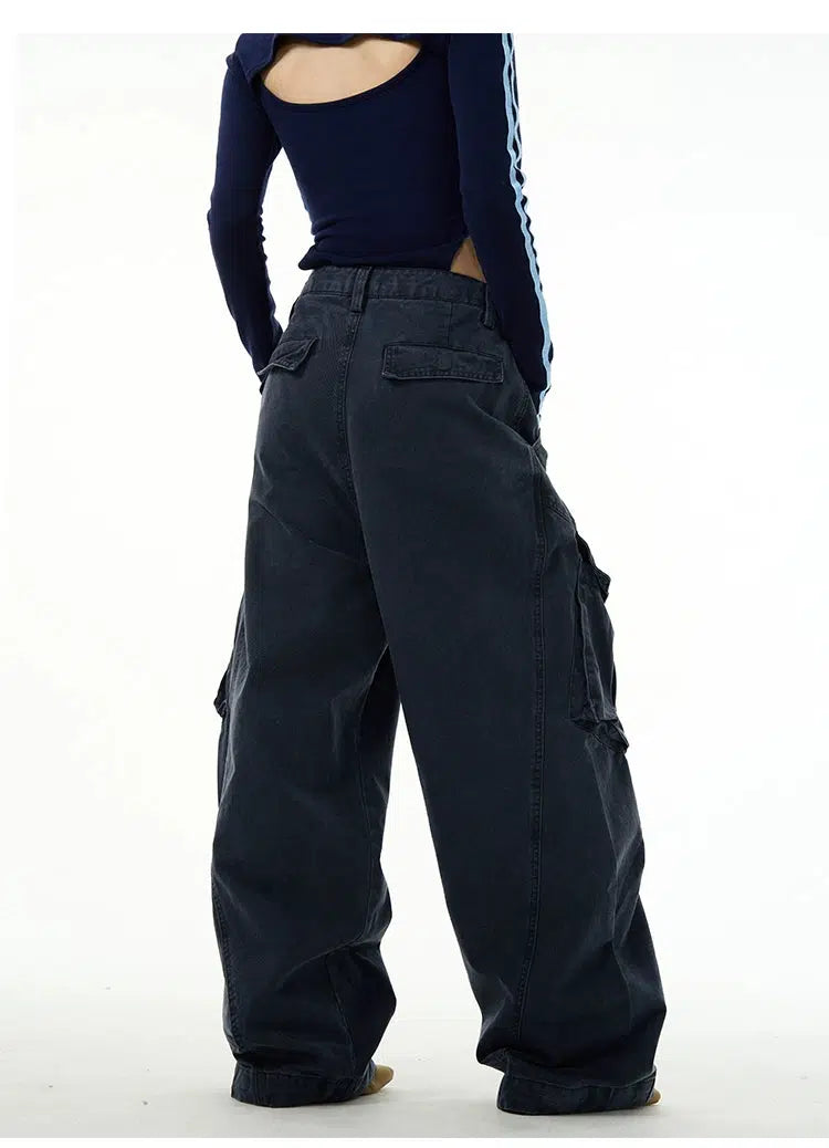 Baggy Straight-leg Cargo Pants