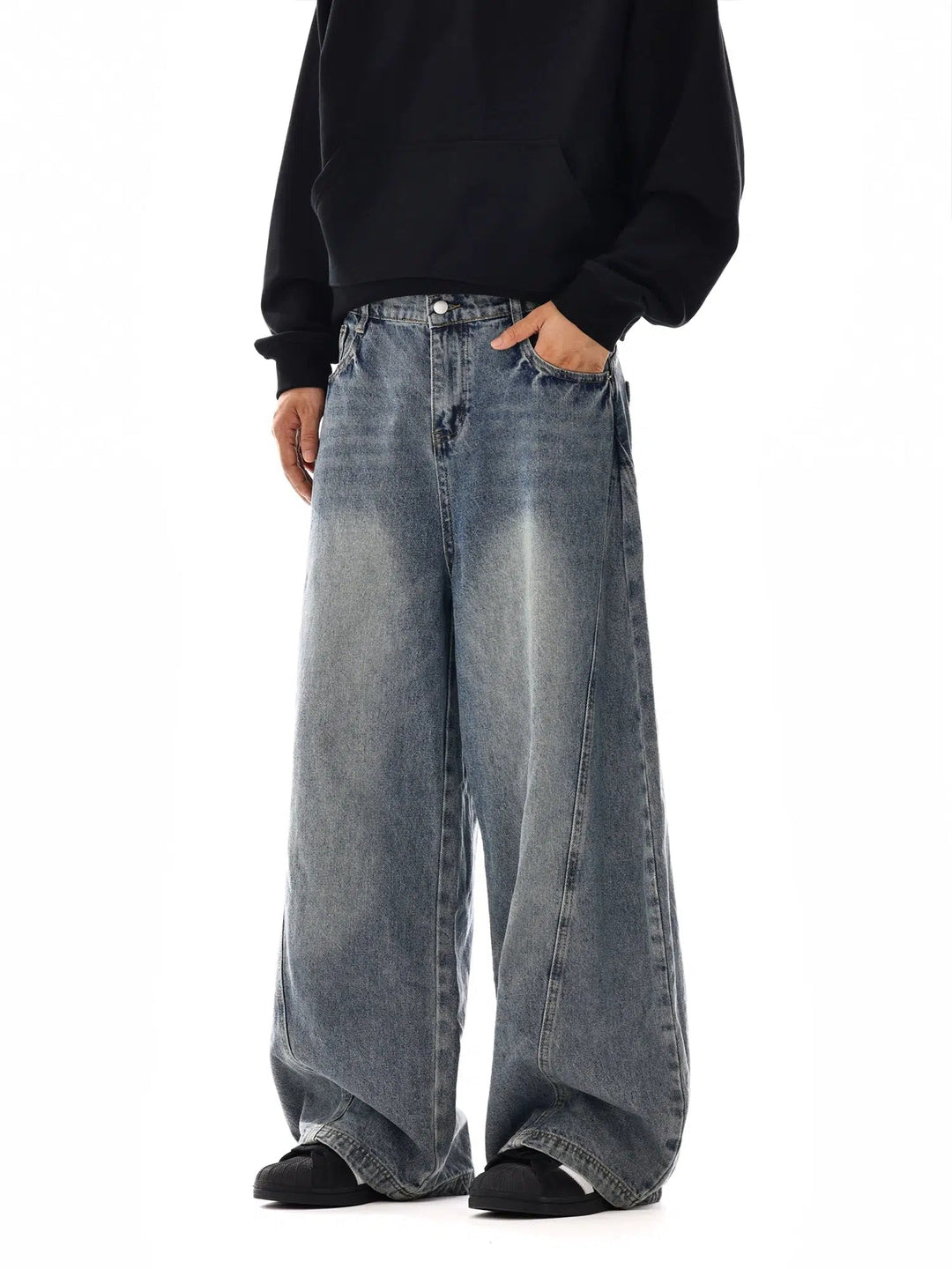 Baggy Wide-Leg Denim Pants