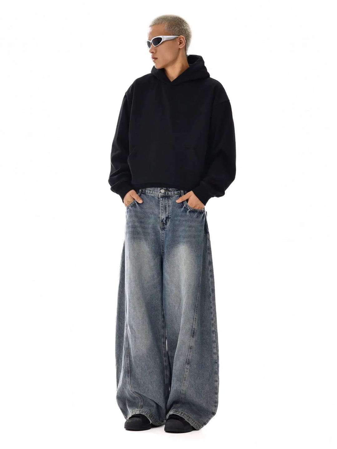 Baggy Wide-Leg Denim Pants