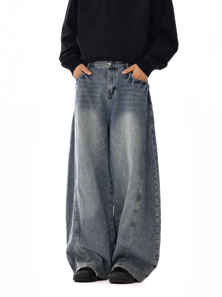 Baggy Wide-Leg Denim Pants