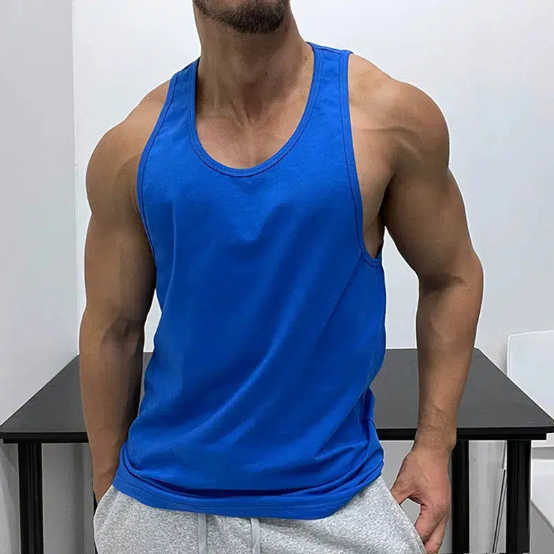 Basaic Cotton Sleeveless Athletic Vest