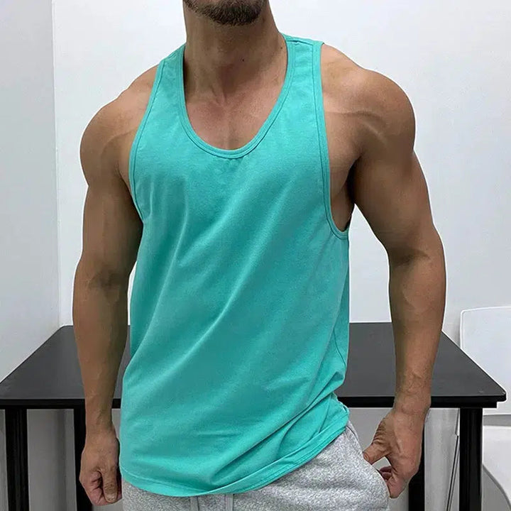 Basaic Cotton Sleeveless Athletic Vest