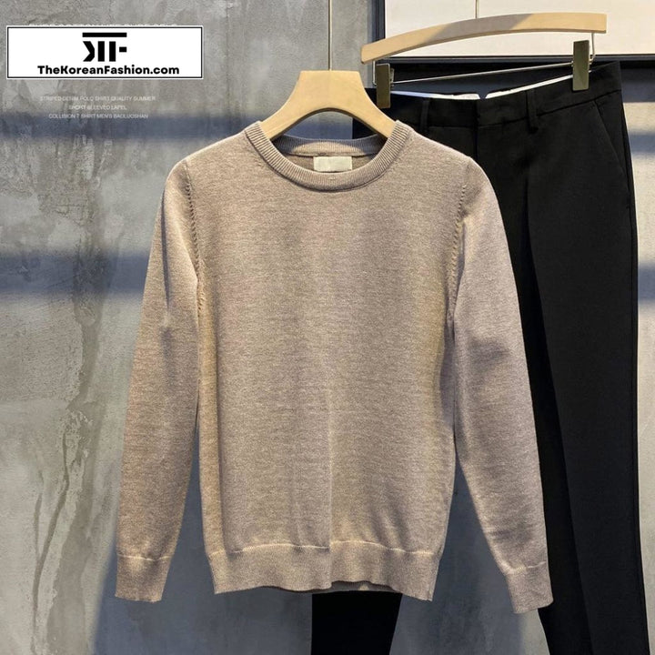 Basic Slim Crew Neck Sweater