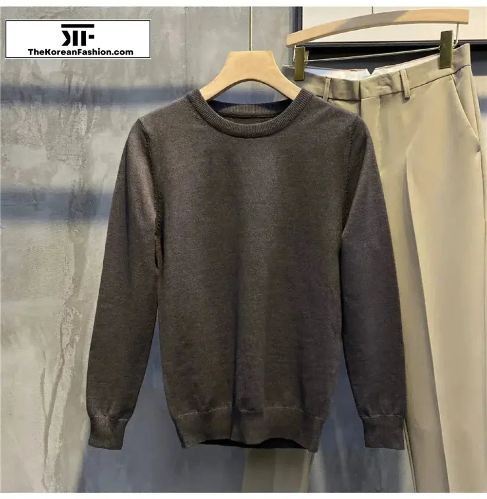 Basic Slim Crew Neck Sweater