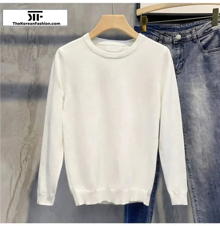 Basic Slim Crew Neck Sweater