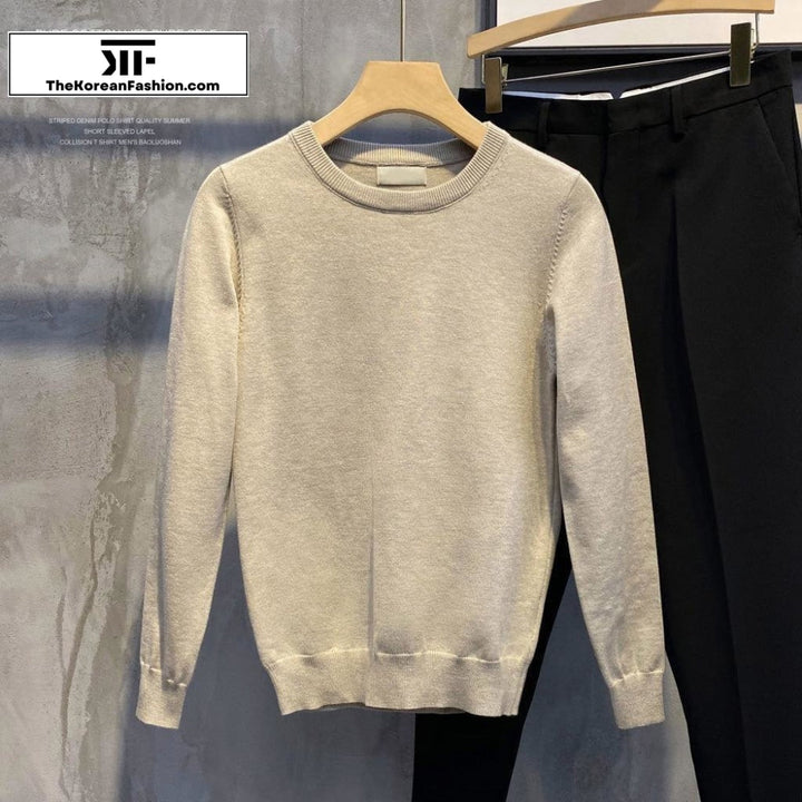 Basic Slim Crew Neck Sweater