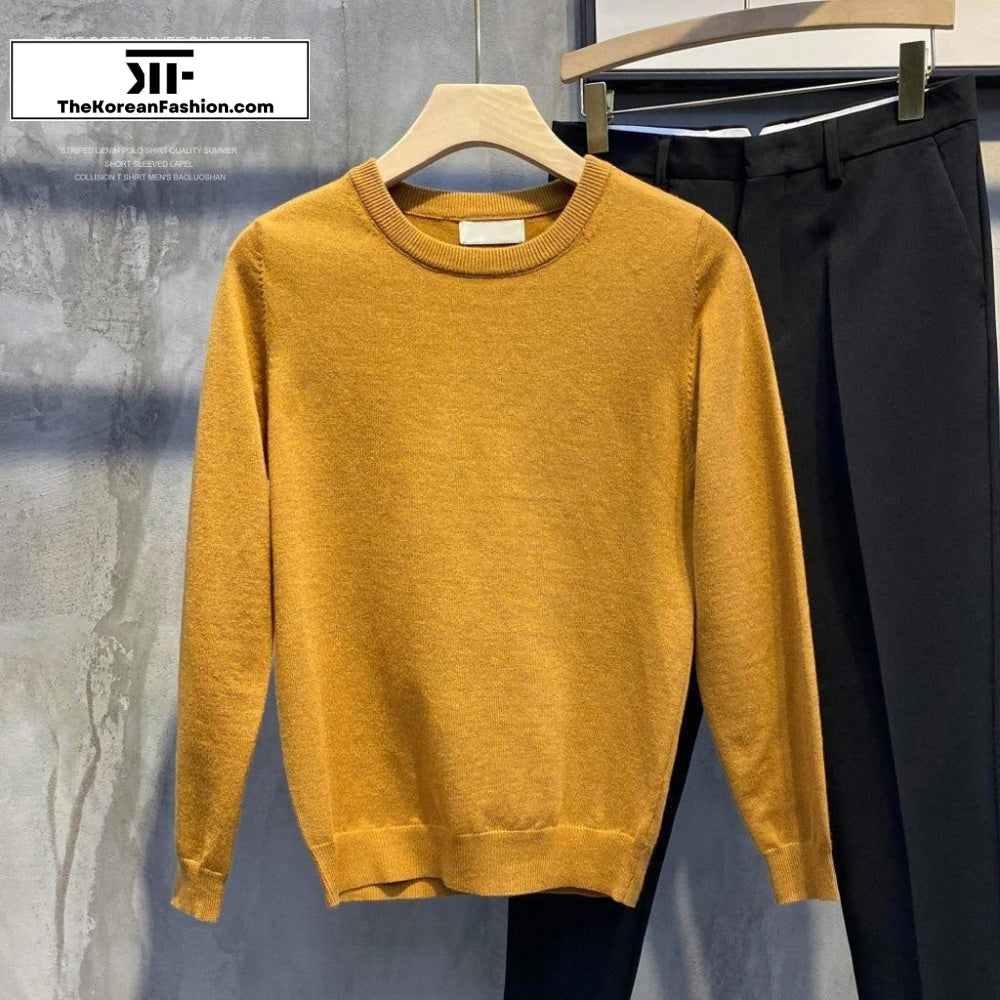 Basic Slim Crew Neck Sweater